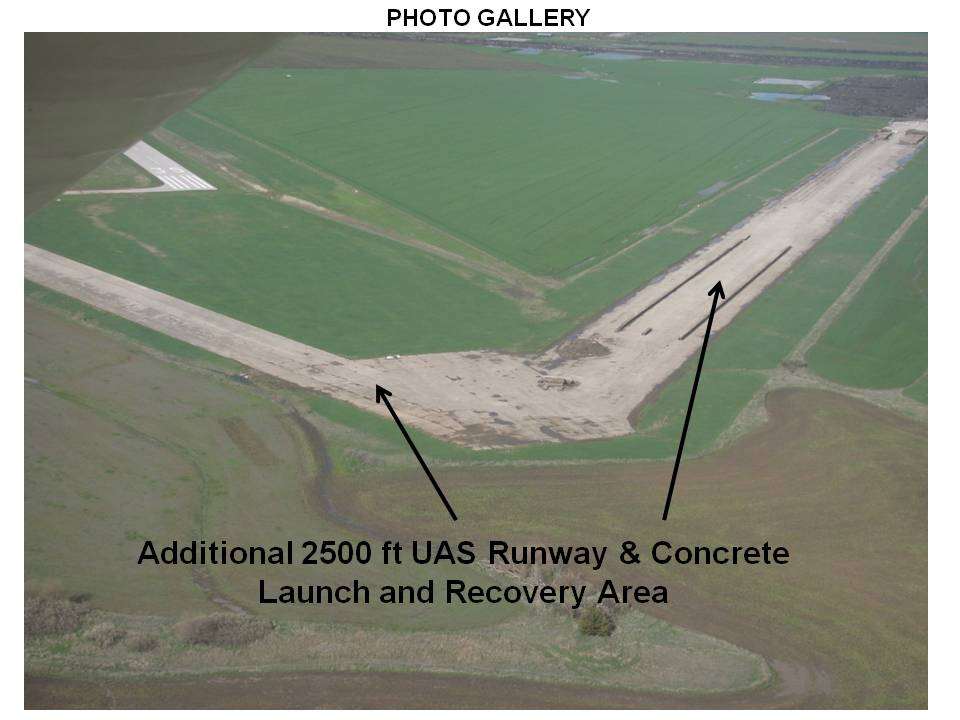 Runway and concrete launch recovery area
