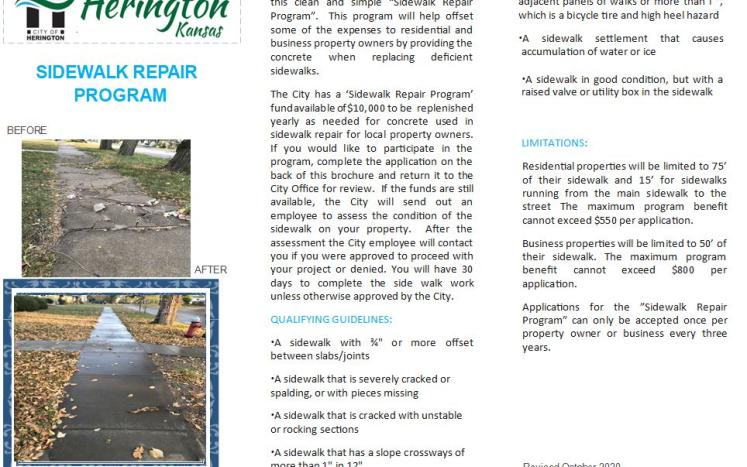 Sidewalk Repair Program Brochure 